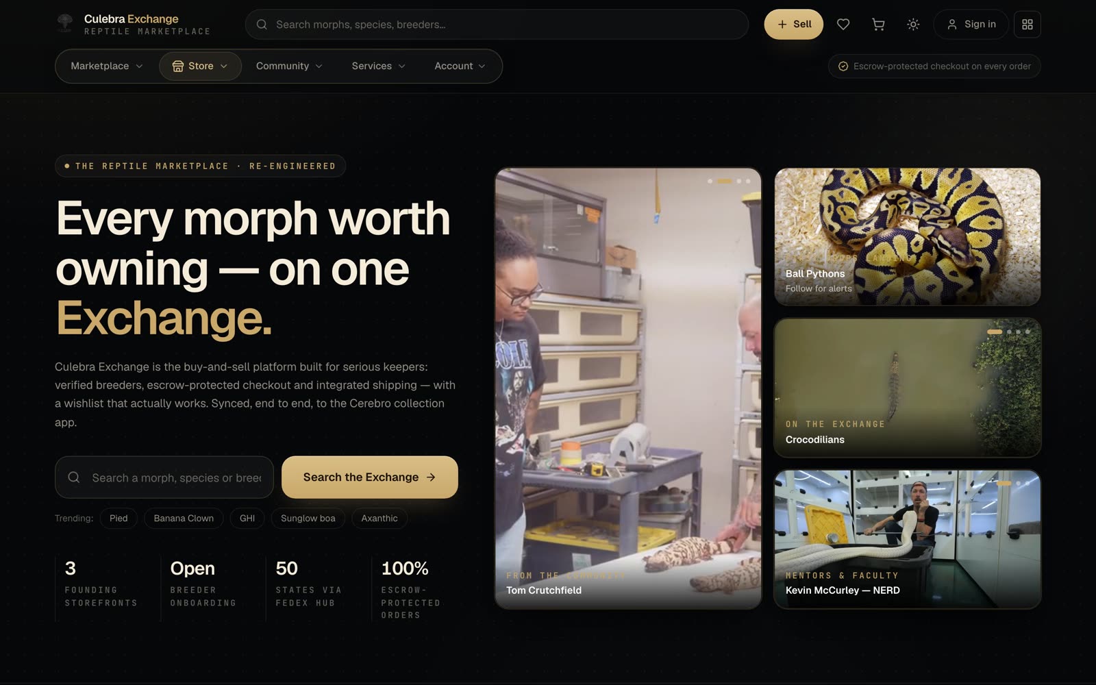 The Culebra Exchange marketplace front page